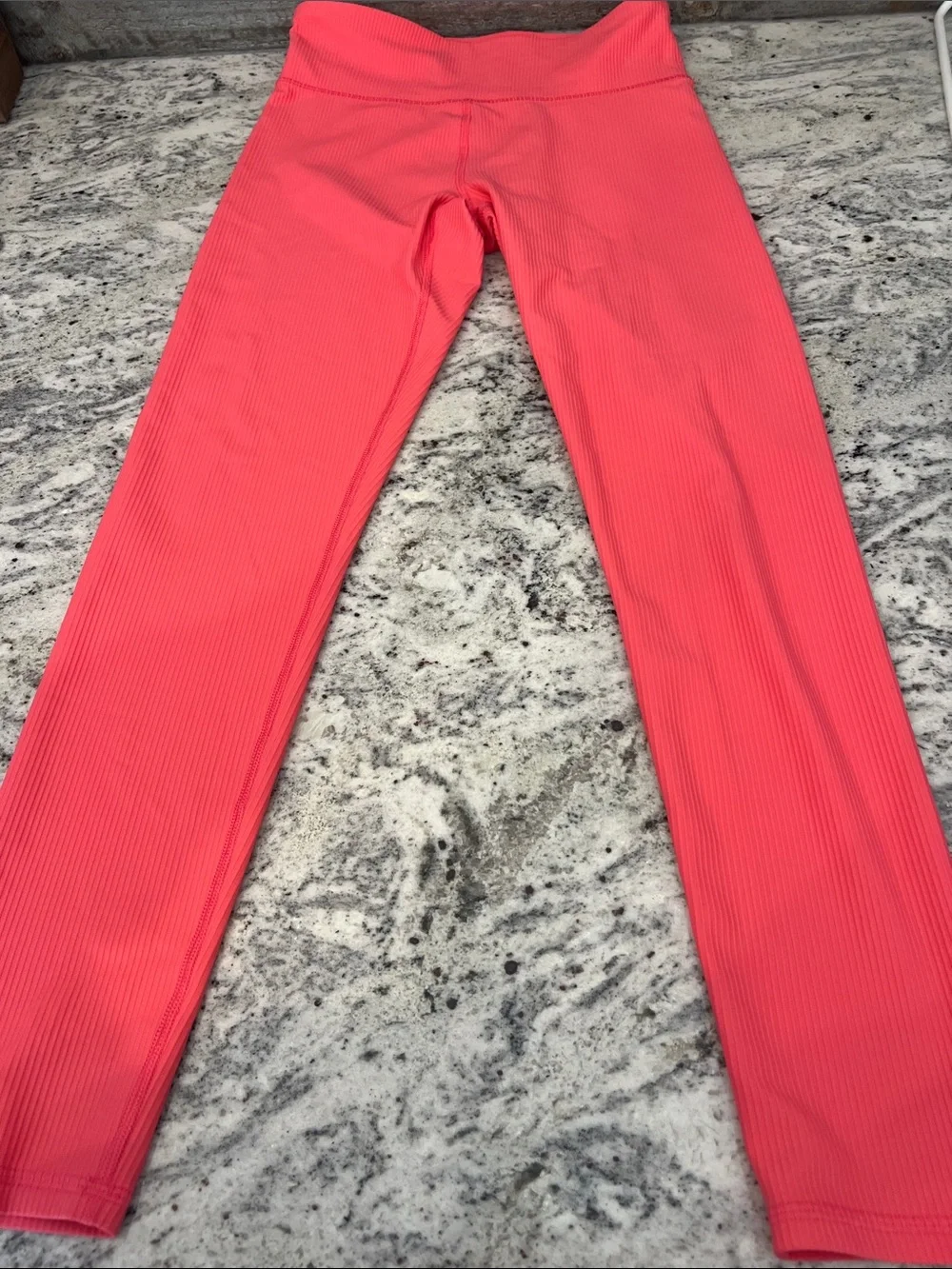 Old Navy Ribbed Coral-Pink Kids Leggings